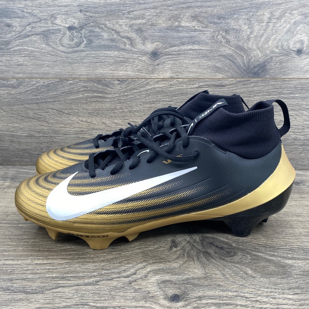 Nike Zoom Air Vapor EDGE Pro 1 Football Cleats Mens 12 Gold Black FB3298-003